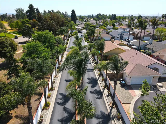 Gated entry framed by a signature palm-lined boulevard, with Preisker Park bordering the community for an inviting, well-kept arrival experience.