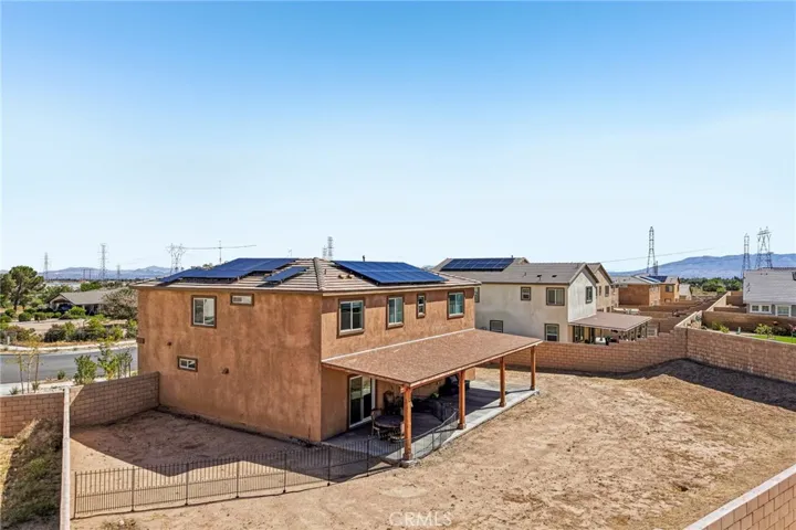 Side Drone View of Home with solar panels