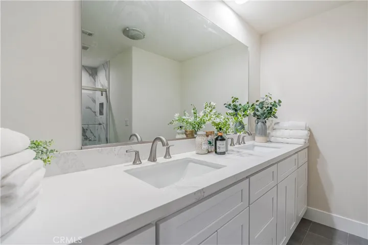 remodeled second floor bathroom #2 double vanity