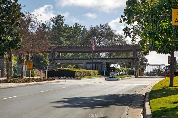 24-hour guard gated entrance to Dove Canyon