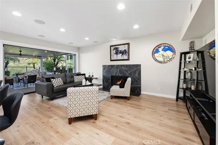 Another fireplace in the family room