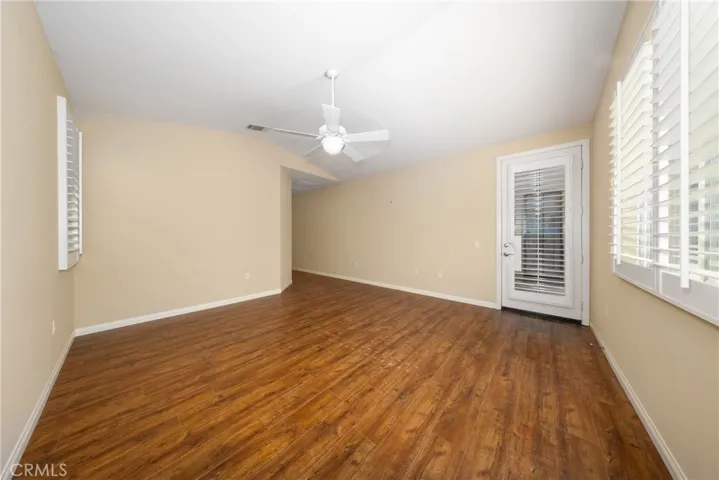 Master bedroom to the backyard