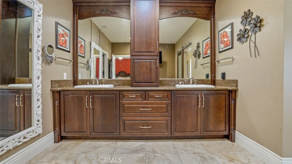 Custom High-End Vanity With Double Sinks