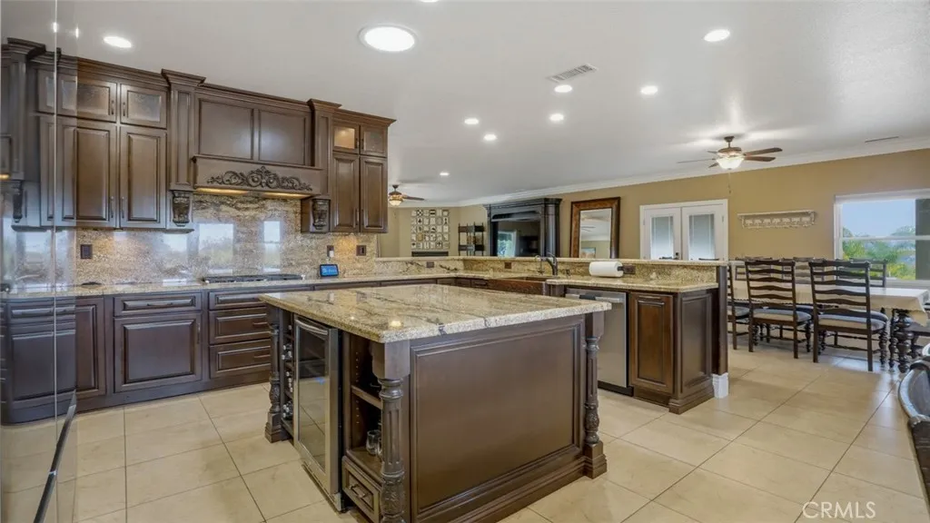 Gorgeous Custom Kitchen With Wine Cooler