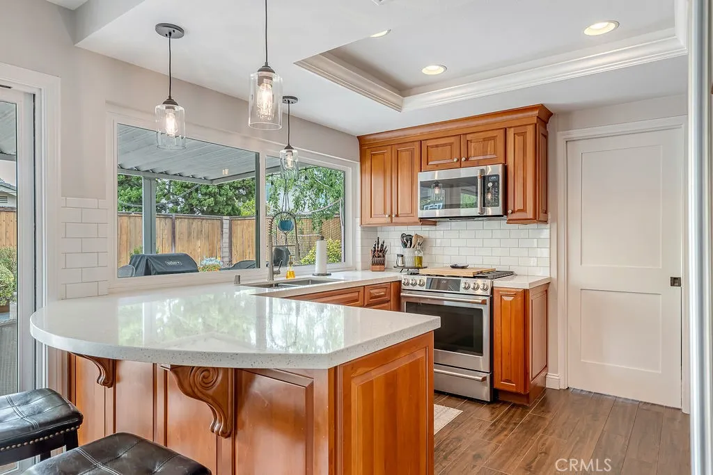 Able to close off with pocket door between the kitchen and dining room