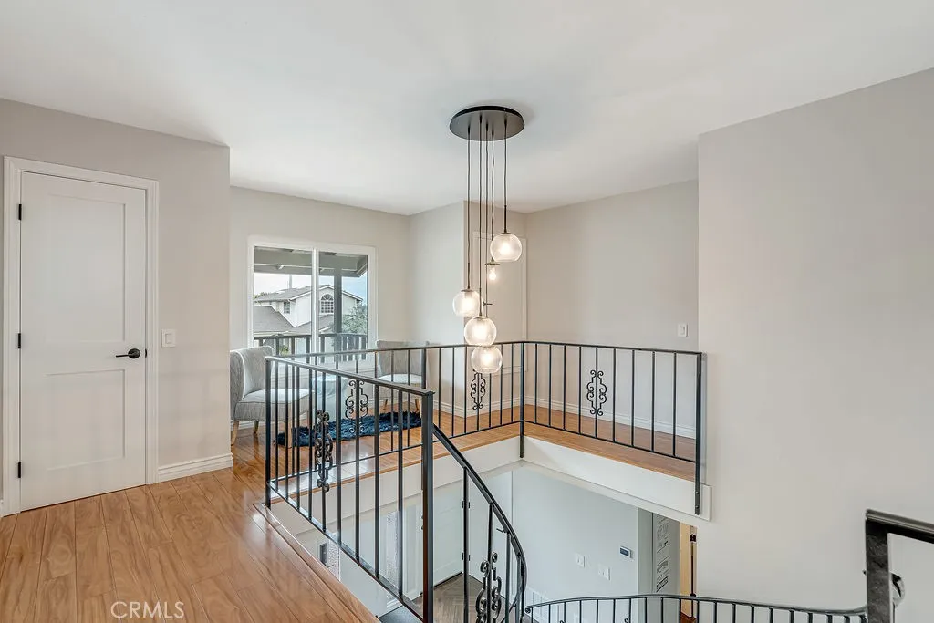 View at top of stairs