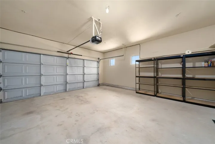 2 car garage with included shelves