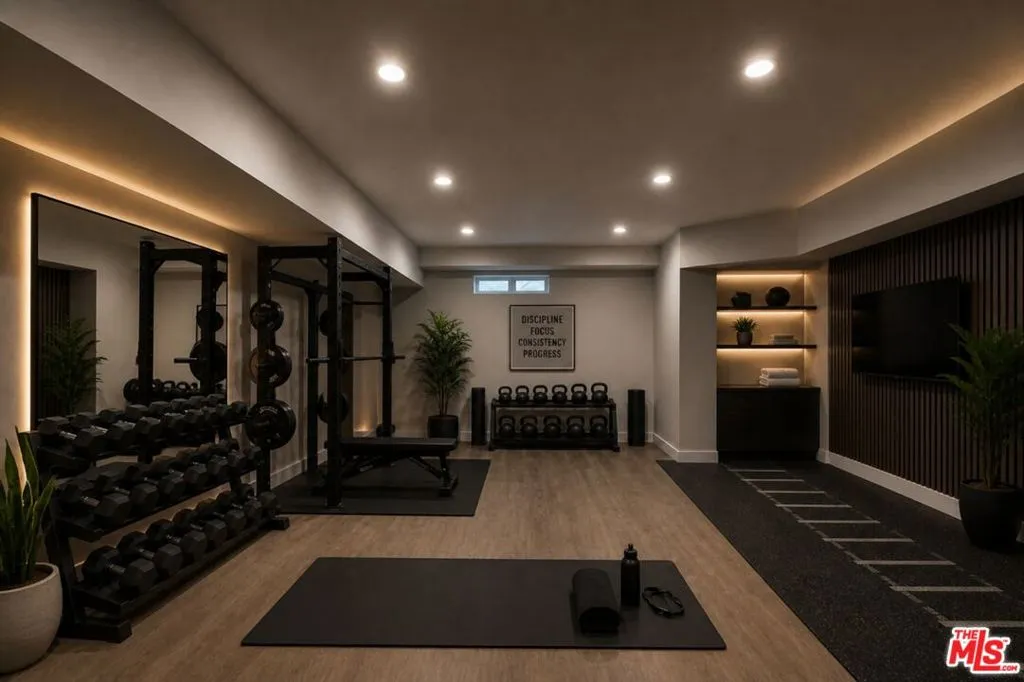 Rendered Home Gym Concept