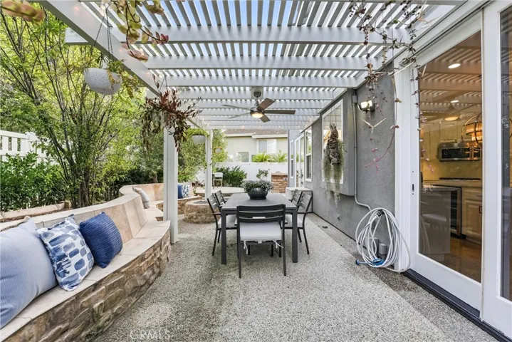 Serene park like setting backyard