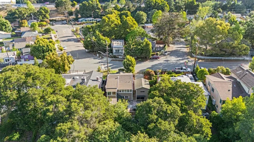 Aerial view of residential area