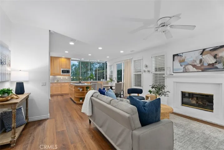 Family Room Opens to Kitchen