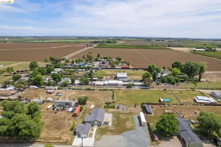 Overview of rural landscape featuring abundant farmland