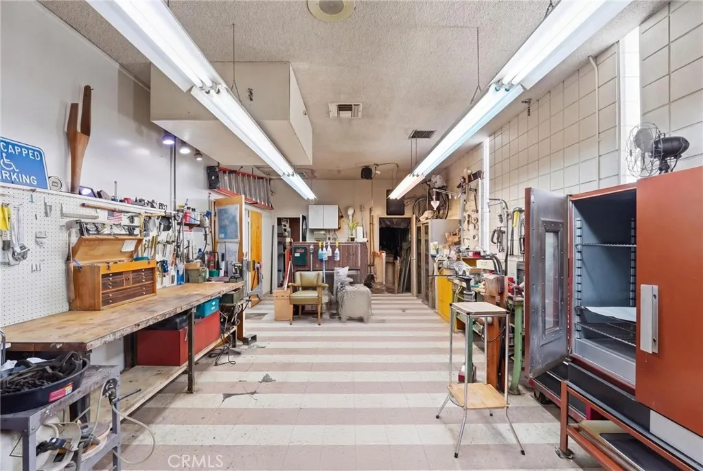 Digitally Enhanced (space cleared) main workshop from front view