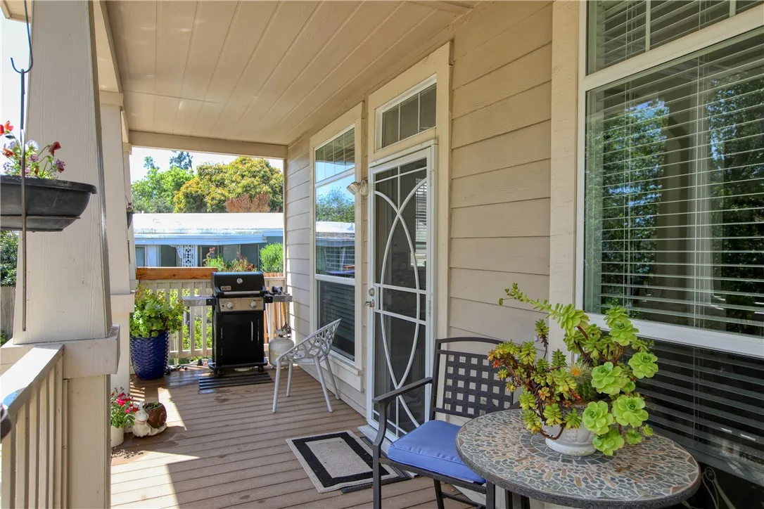 Back deck just off the kitchen and livingroom