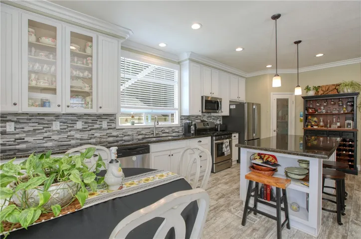 Spacious kitchen with walk-in pantry.