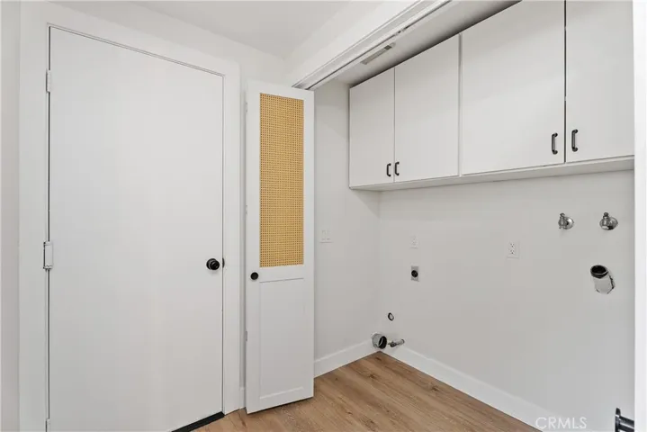 laundry area in downstairs hallway