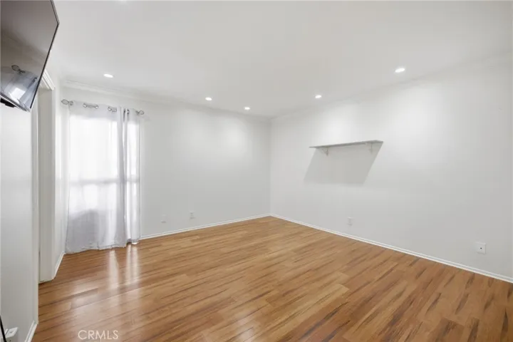 Spacious bedroom with bamboo flooring!