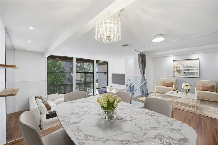 Dining room virtually staged