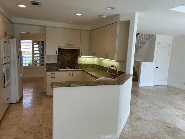 Kitchen open to living room
