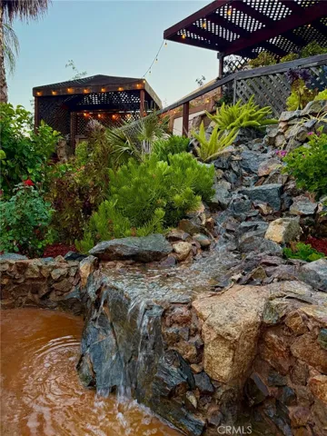 23993 Via Madrid, Murrieta Entertainer's Rear Yard at twilight