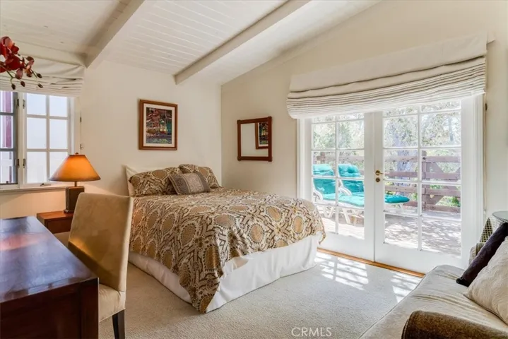 Guest Bedroom #1 w/ French Doors out to Back Deck