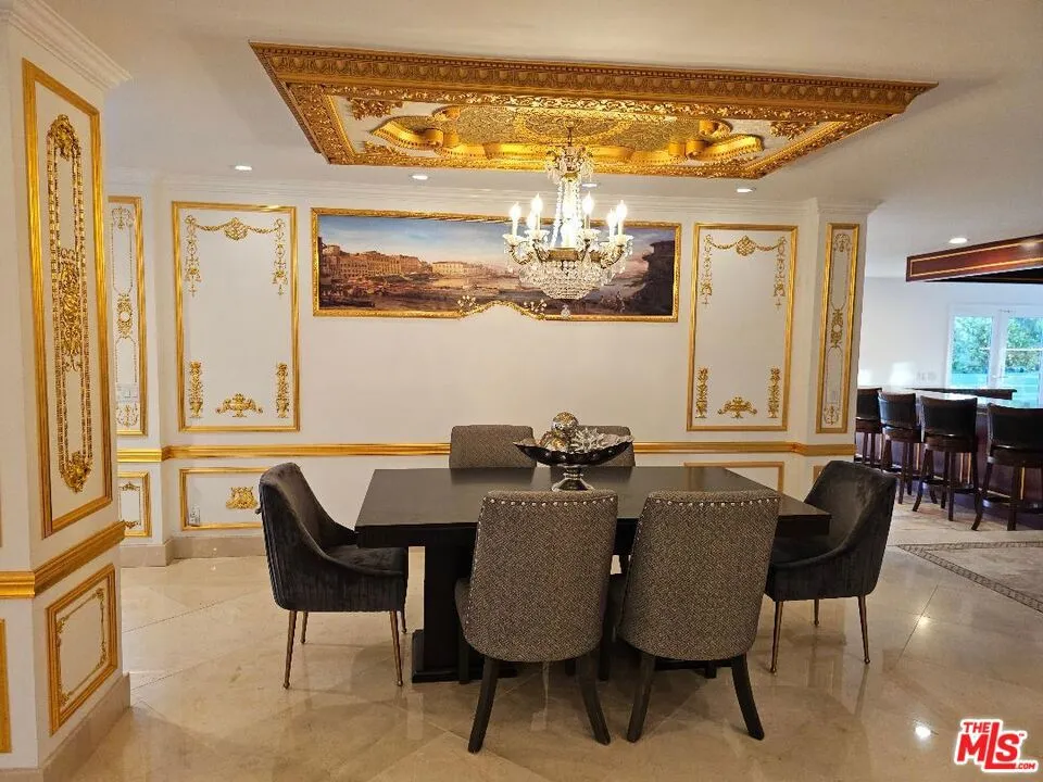 elegant formal dining, staged