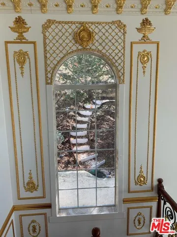 View of stairs going to gazebo