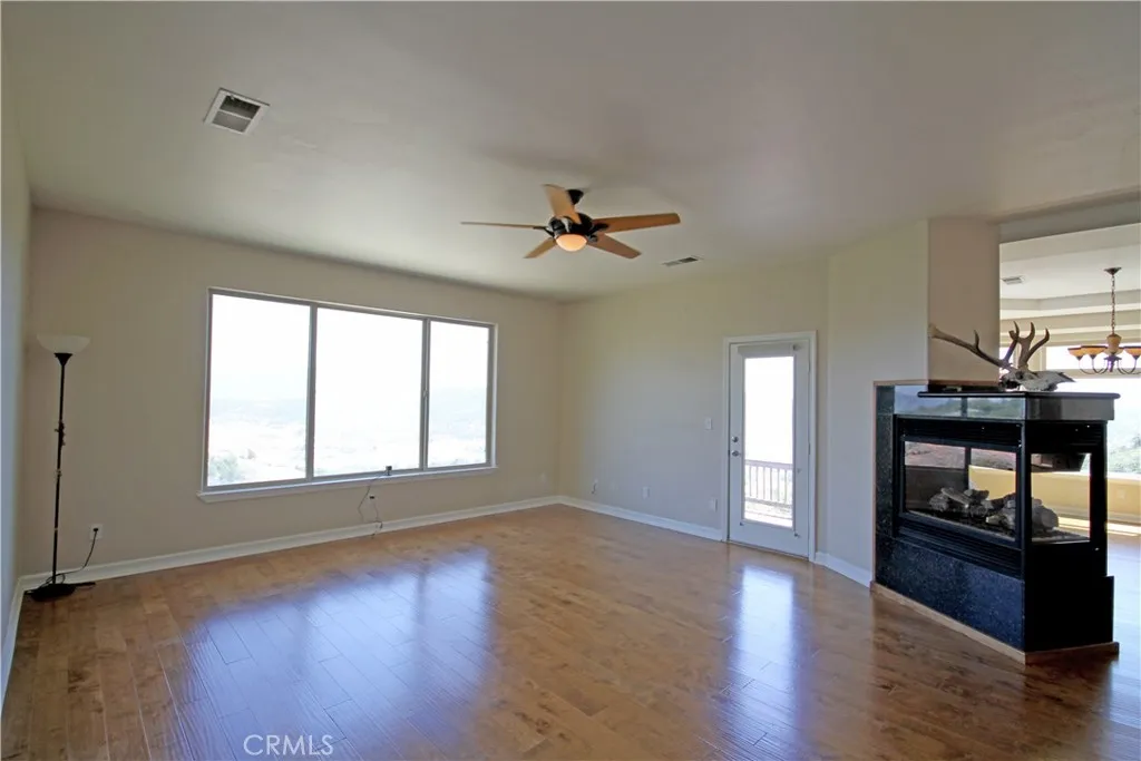 Living room with fireplace