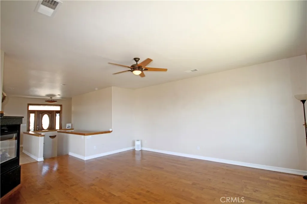 Living room with fireplace