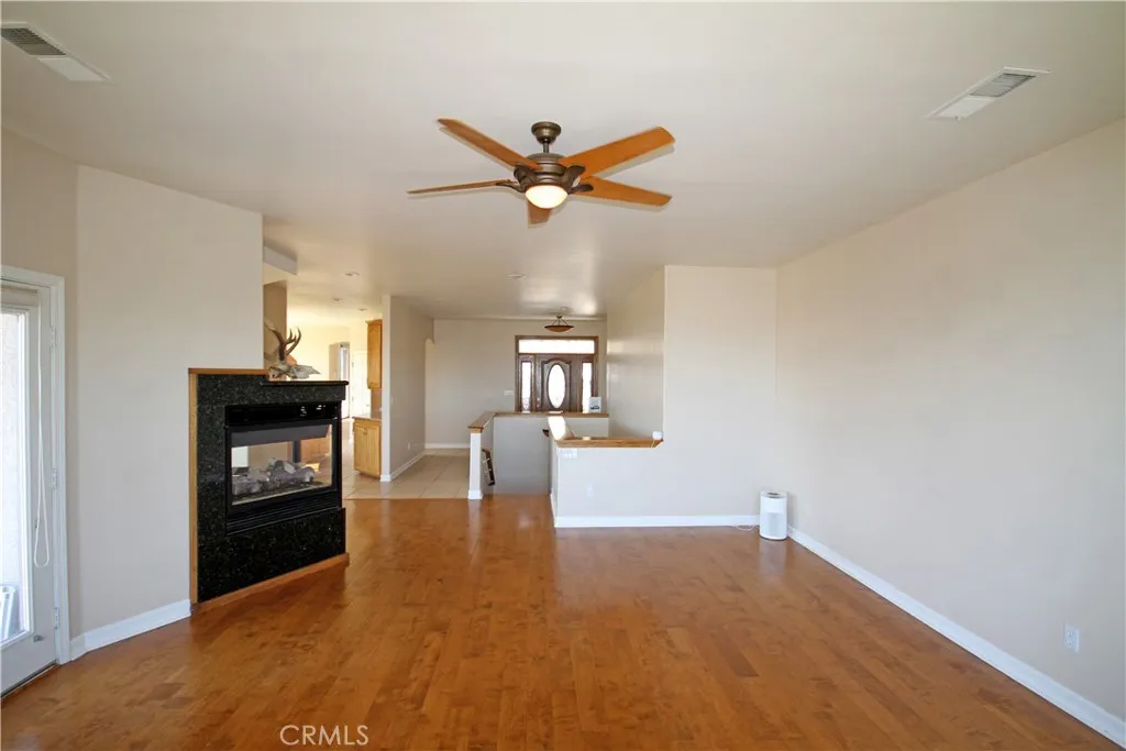 Living room with fireplace