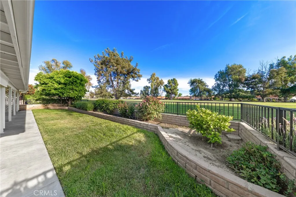 back patio with fairway views