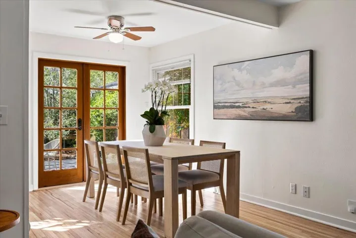 Dining area with French doors to patio/rear yard