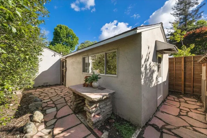 showing entrance to converted garage