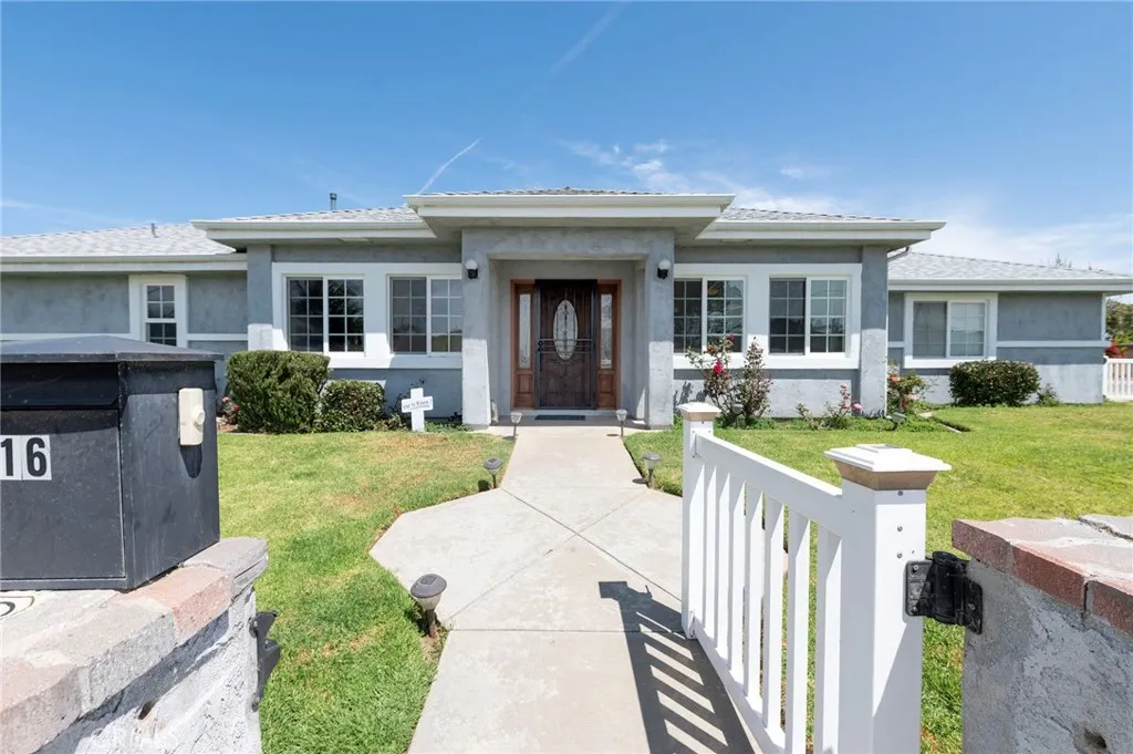 Front leading to entry
