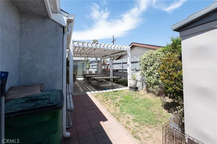 Backyard view to patio