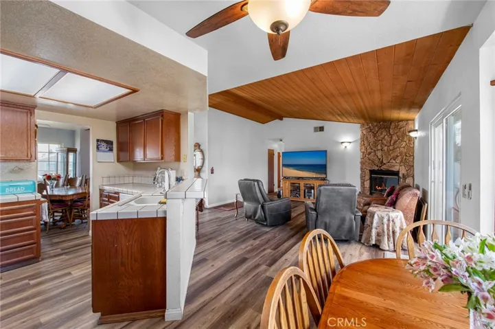 Kitchen open to dining room and livingroom