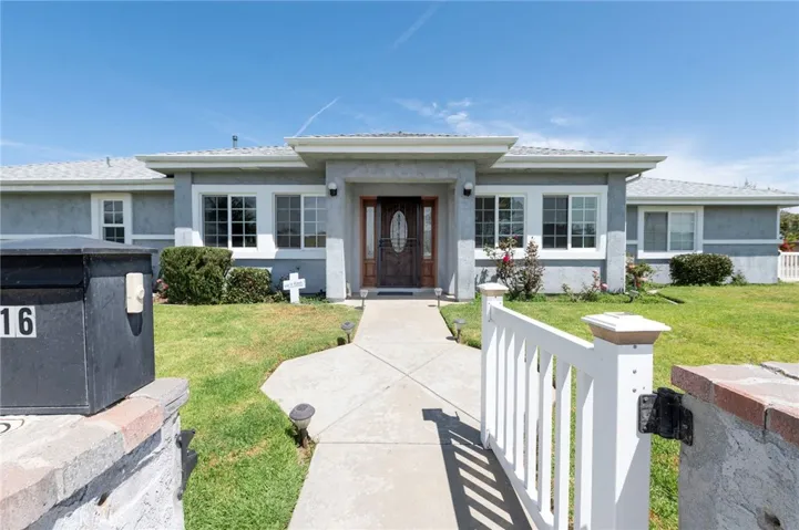 Front leading to entry