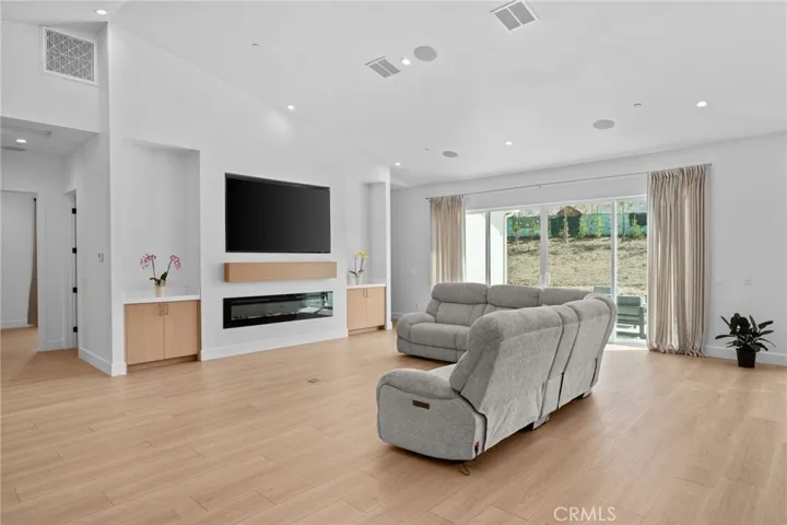 15-Foot Ceilings in Living Room