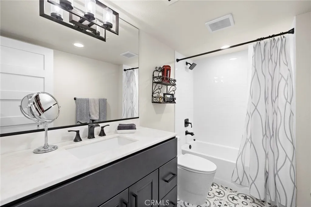 A gorgeous remodeled bathroom.