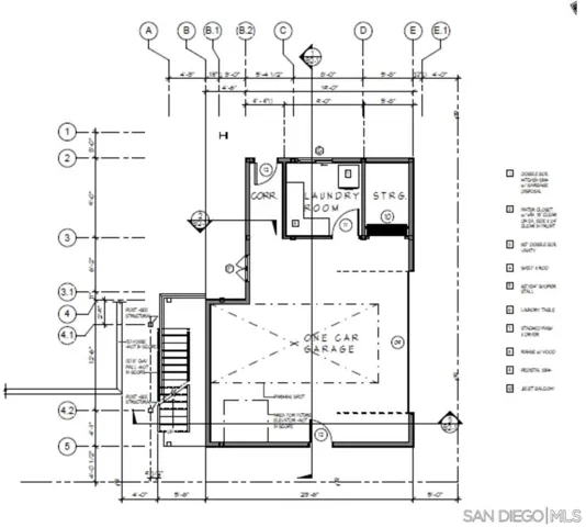 Rendering of Garage, laundry room, storage...in the works with the city of Encinitas.