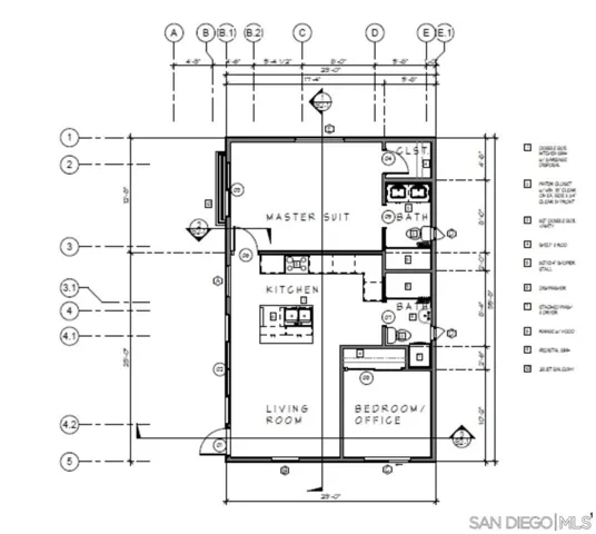 Rendering of the 2-bed, 2-bath over-the-garage proposed ADU, currently in the works with the city of Encinitas.