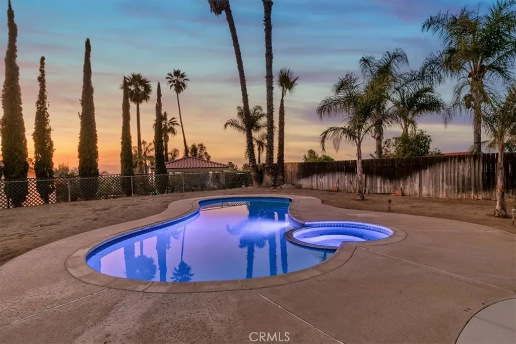 Pool and Spa View at Twilight