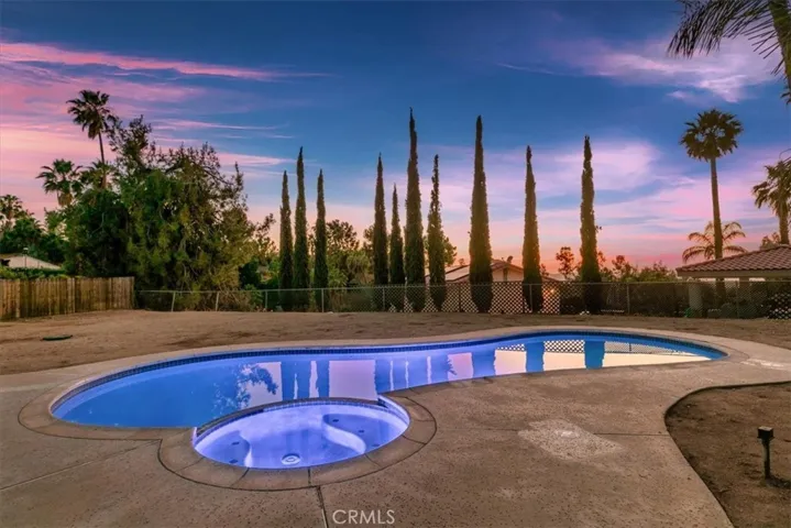 Pool and Spa View at Twilight