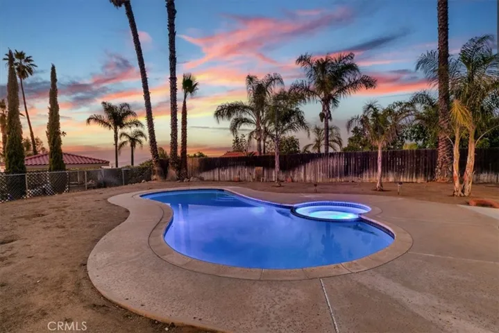 Pool and Spa View at Twilight