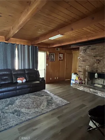 Living room with fireplace