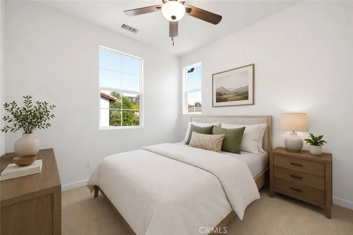 Virtually staged 2nd Bedroom