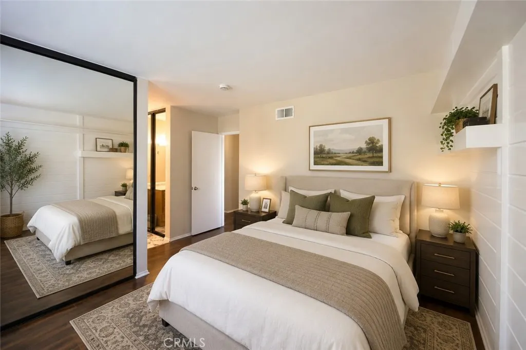 Master Bedroom - Option 2 for bed layout - Digitally Stages