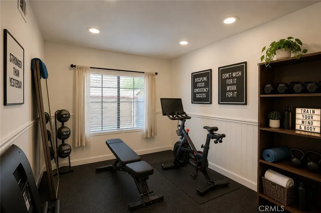 Second Office/Storage/Gym, Workshop or Hobby/Work Room in garage - Digitally Staged