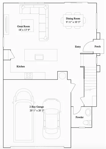 Residence 2 - level 1 floorplan