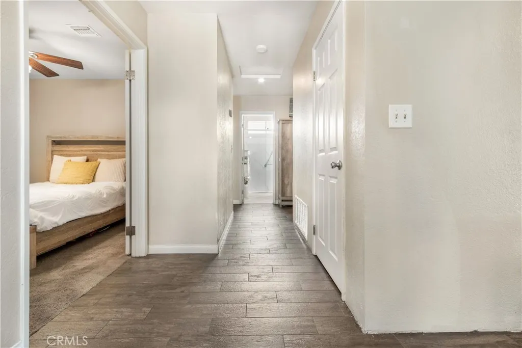 view of the main hallway and 2nd bedroom from the front door hallway